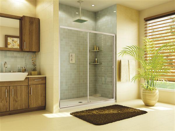 Fleurco Banyo Amalfi 45" to 47" Frameless In Line Sliding Shower Door