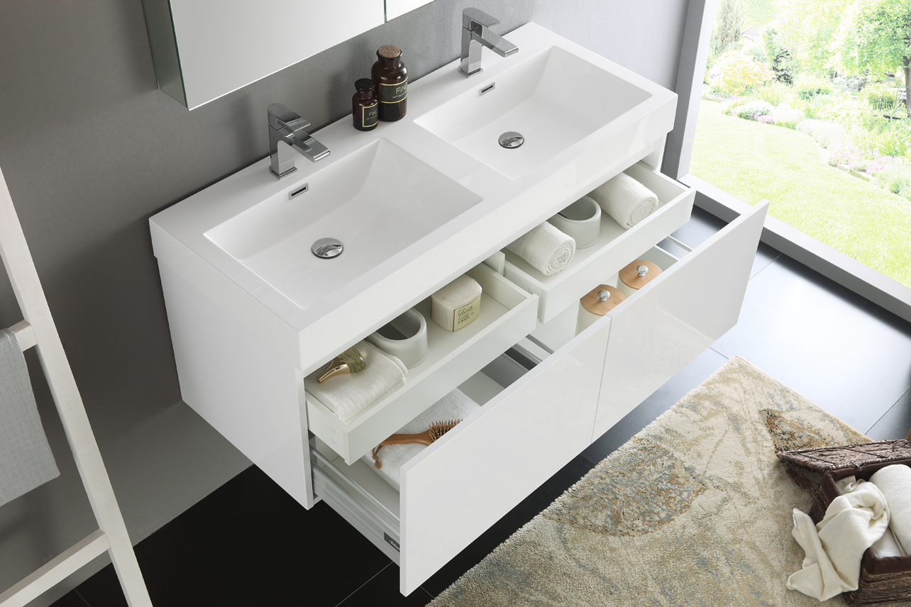 48 White Bathroom Vanity Cabinet