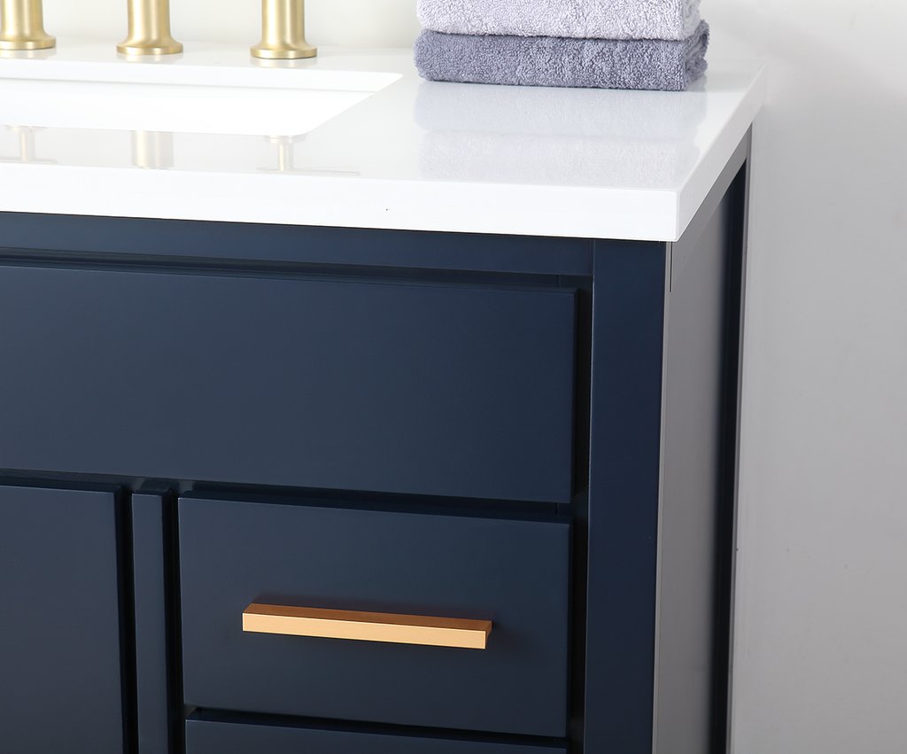 36 Tennant Brand Modern Style Navy Blue Wood Vessel Sink Bathroom Vanity