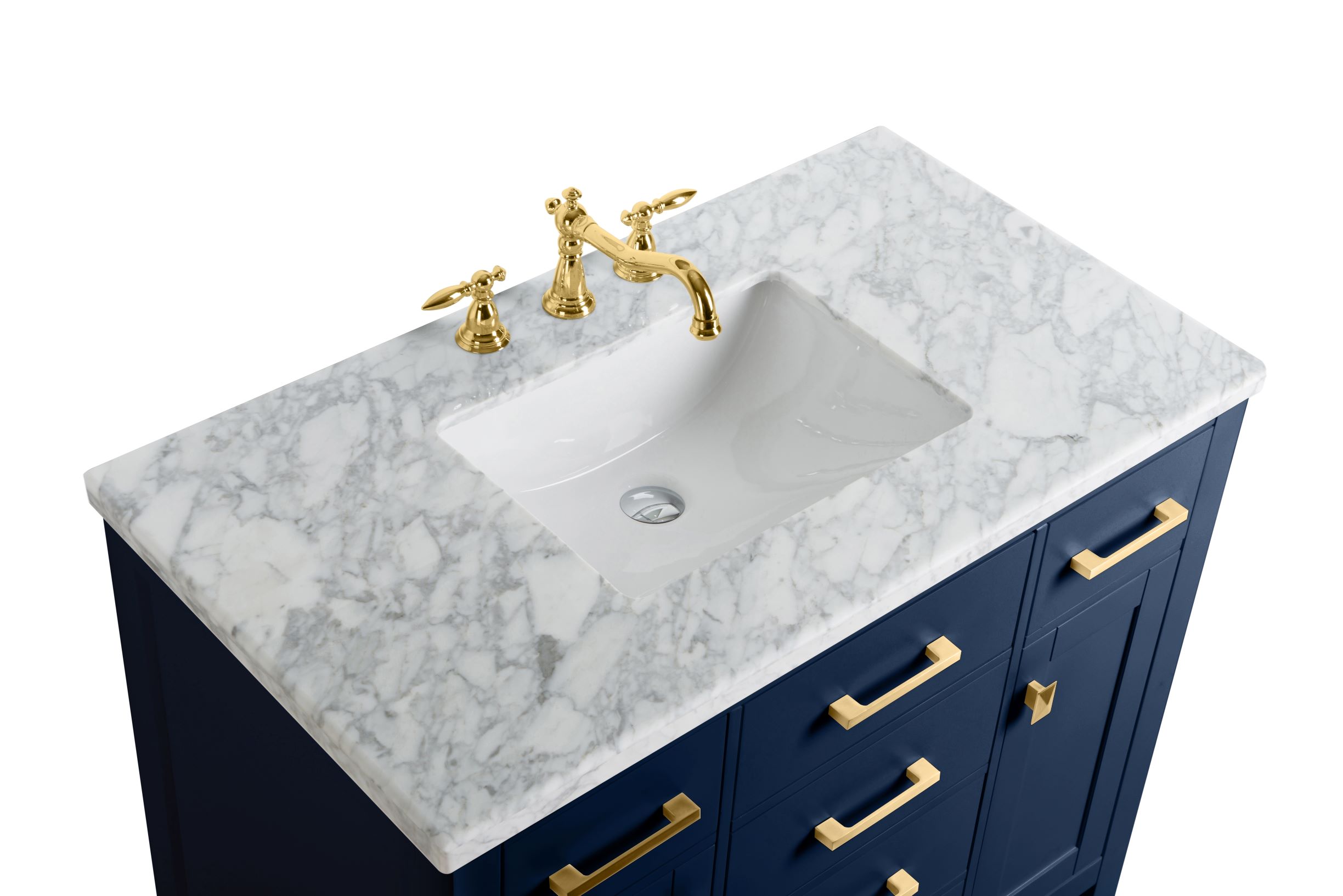 48" Single Sink Bathroom Vanity in Blue Finish with