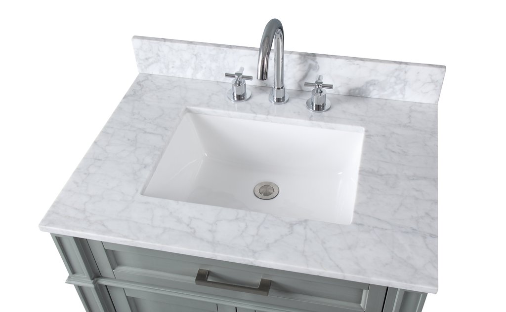 Modern 30 Tennant Brand Durand Bathroom Sink Vanity With Backsplash And Color Options - 30 Inch White Bathroom Vanity Backsplash