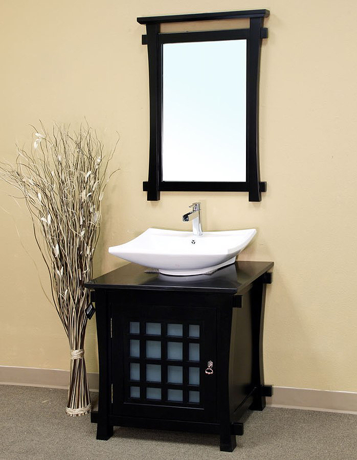 Bellaterra Home 203012 Bathroom Vanity Black Finish Black