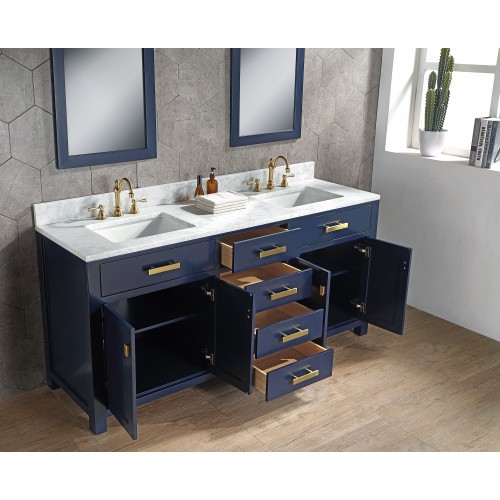 72 Monarch Blue Double Sink Bathroom Vanity - Blue Double Vanity Bathroom Ideas