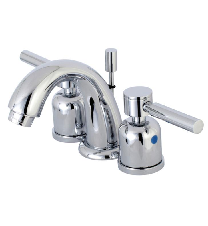 Concord 4" Double Metal Lever Handle Mini - Widespread Bathroom Sink Faucet with Pop-Up Drain Concord 4" Double Metal Lever Handle Mini - Widespread Bathroom Sink Faucet with Pop-Up Drain