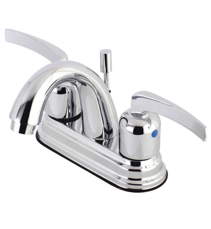 Centurion 5" Double Metal Lever Handle Centerset Bathroom Sink Faucet with Pop-Up Drain