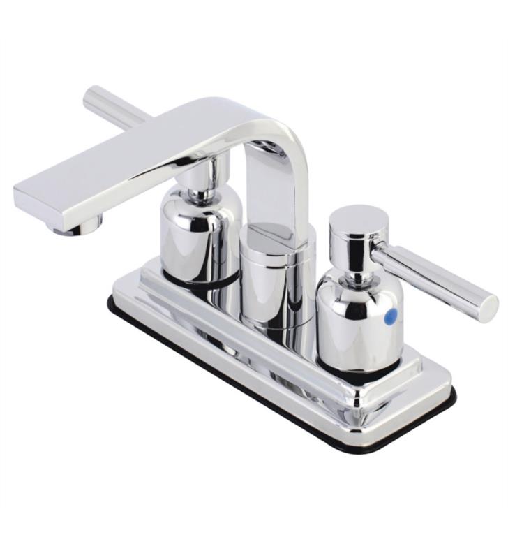 Concord 5 3/4" Double Metal Lever Handle Centerset Bathroom Sink Faucet with Pop-Up Drain