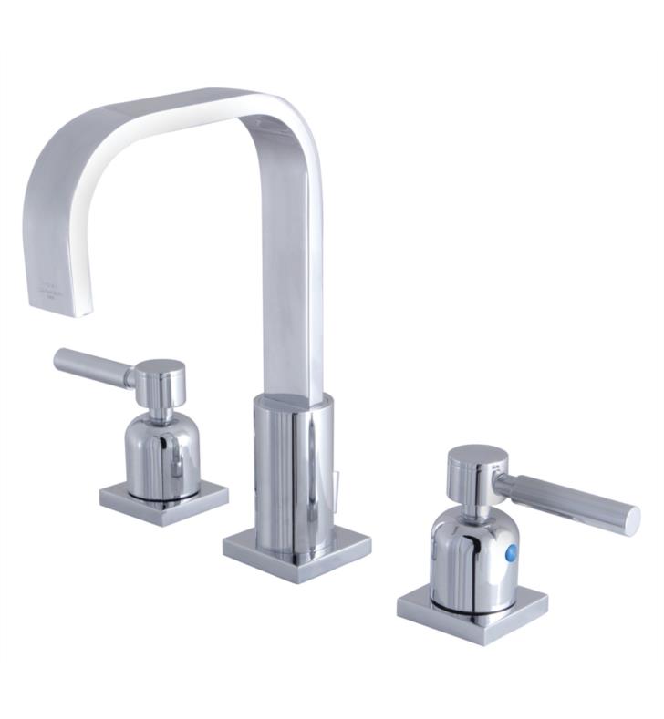 Concord 9" Double Metal Lever Handle Widespread Bathroom Sink Faucet with Pop-Up Drain