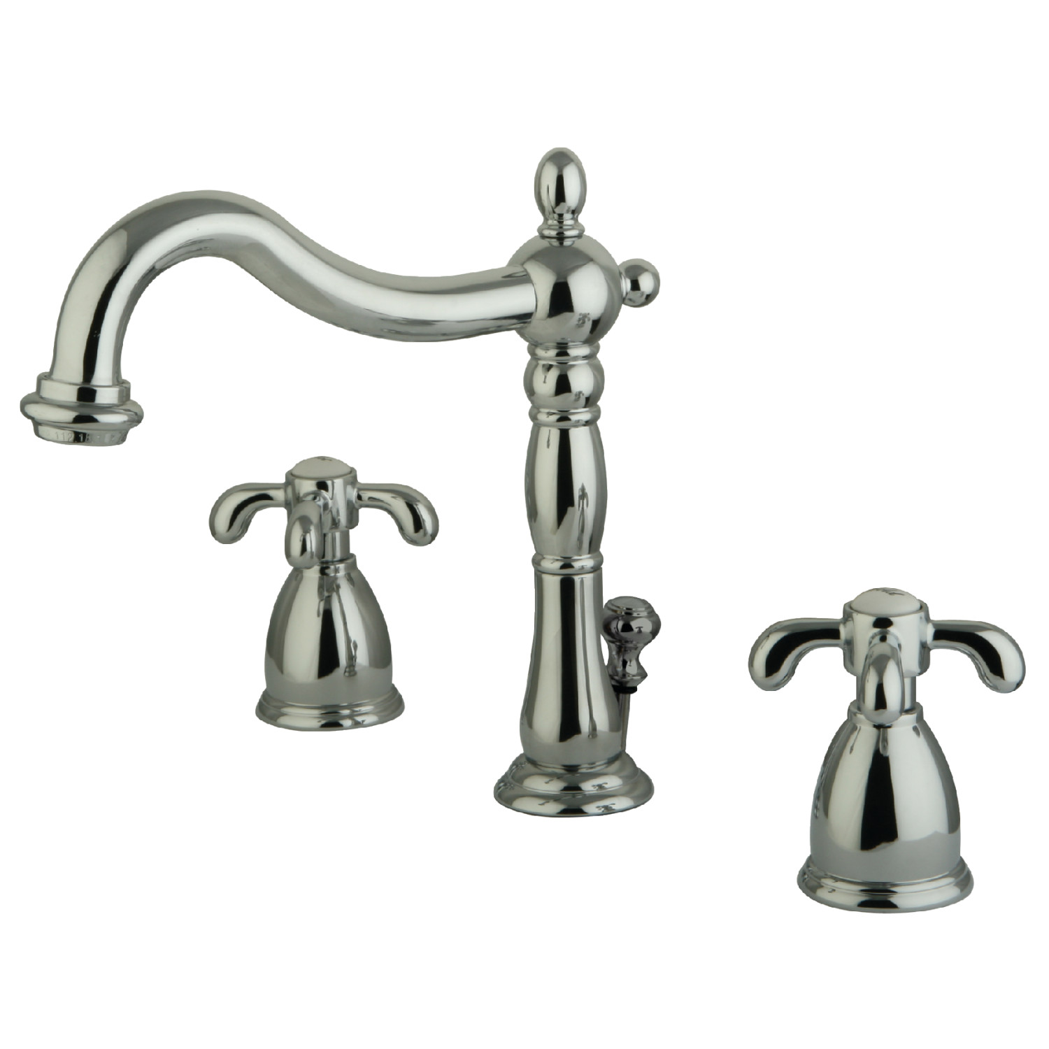 Traditional 2-Handle 3-Hole Deck Mounted Widespread Bathroom Faucet with Plastic Pop-Up with 5 Finish Options