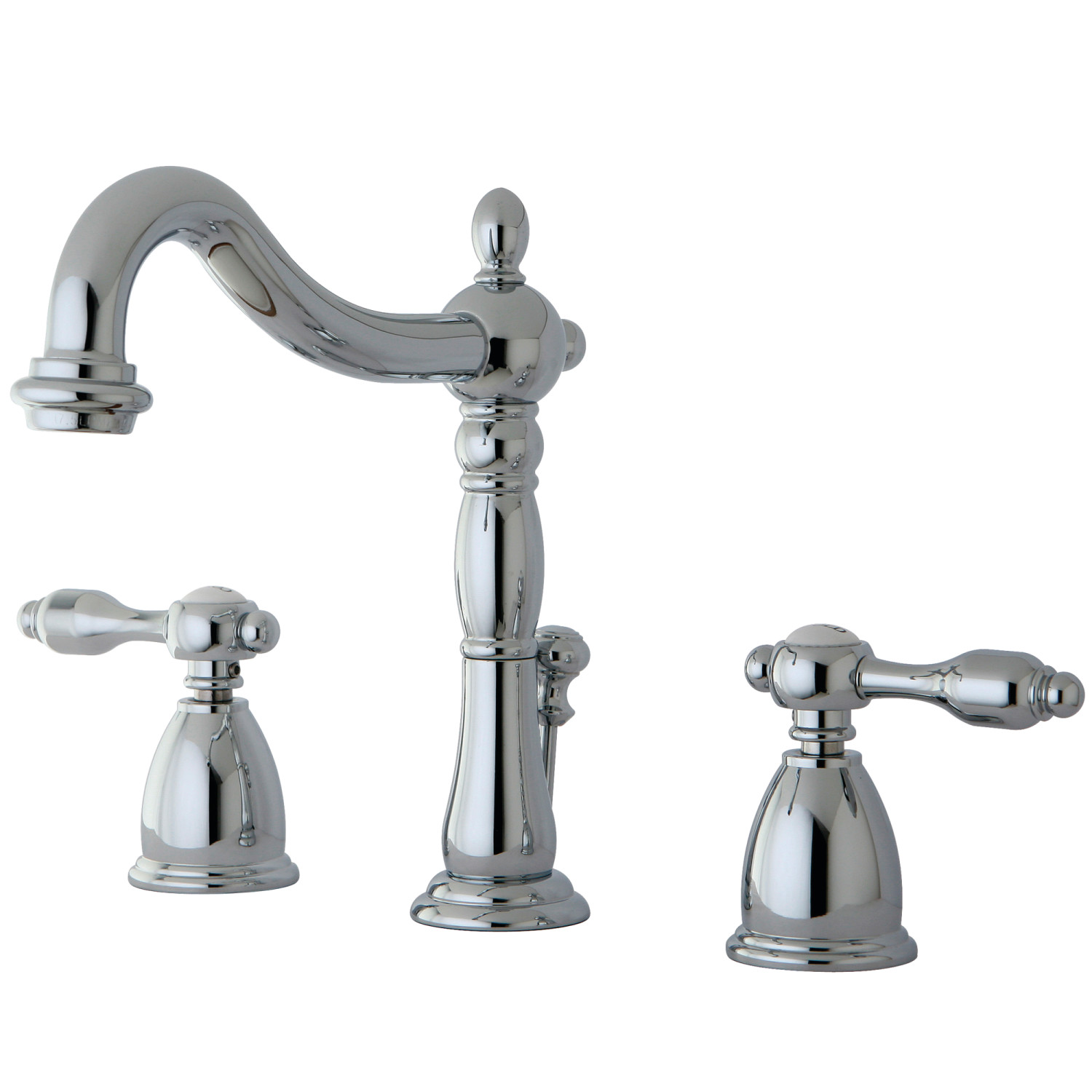 Traditional Two-Handle 3-Hole Deck Mounted Widespread Bathroom Faucet with Plastic Pop-Up with Finish Options
