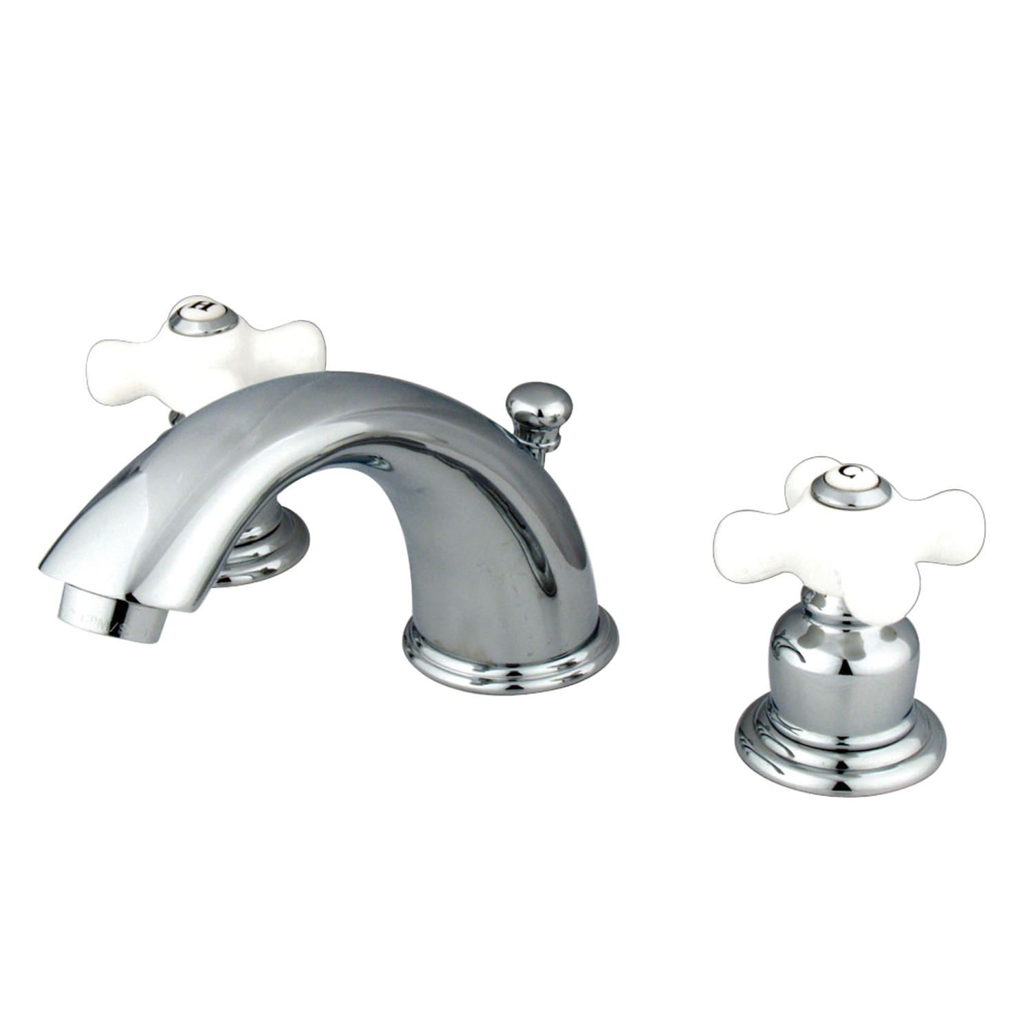 Vintage Two-Handle 3-Hole Deck Mounted Widespread Bathroom Faucet with Plastic Pop-Up in Polished Chrome