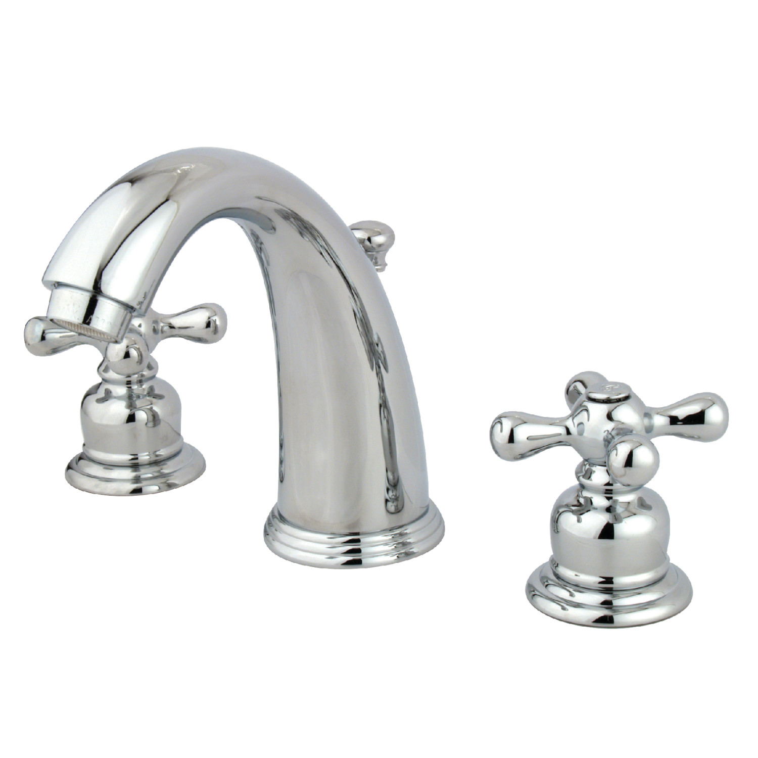 Vintage 2-Handle Three-Hole Deck Mounted Widespread Bathroom Faucet in Polished Chrome