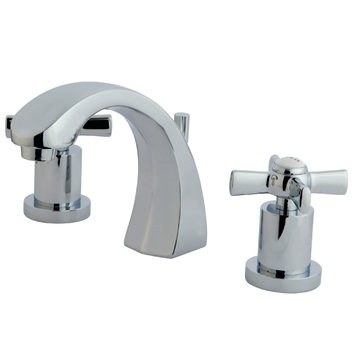 Modern 2-Handle 3-Hole Deck Mounted Widespread Bathroom Faucet with Brass Pop-Up in Polished Chrome Finish