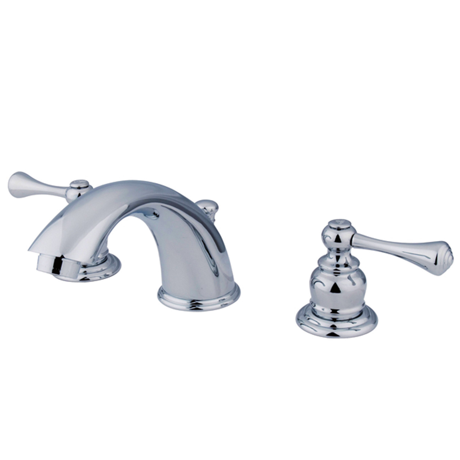 Traditional 2-Handle 3-Hole Deck Mounted Widespread Bathroom Faucet with Plastic Pop-Up Polished Chrome
