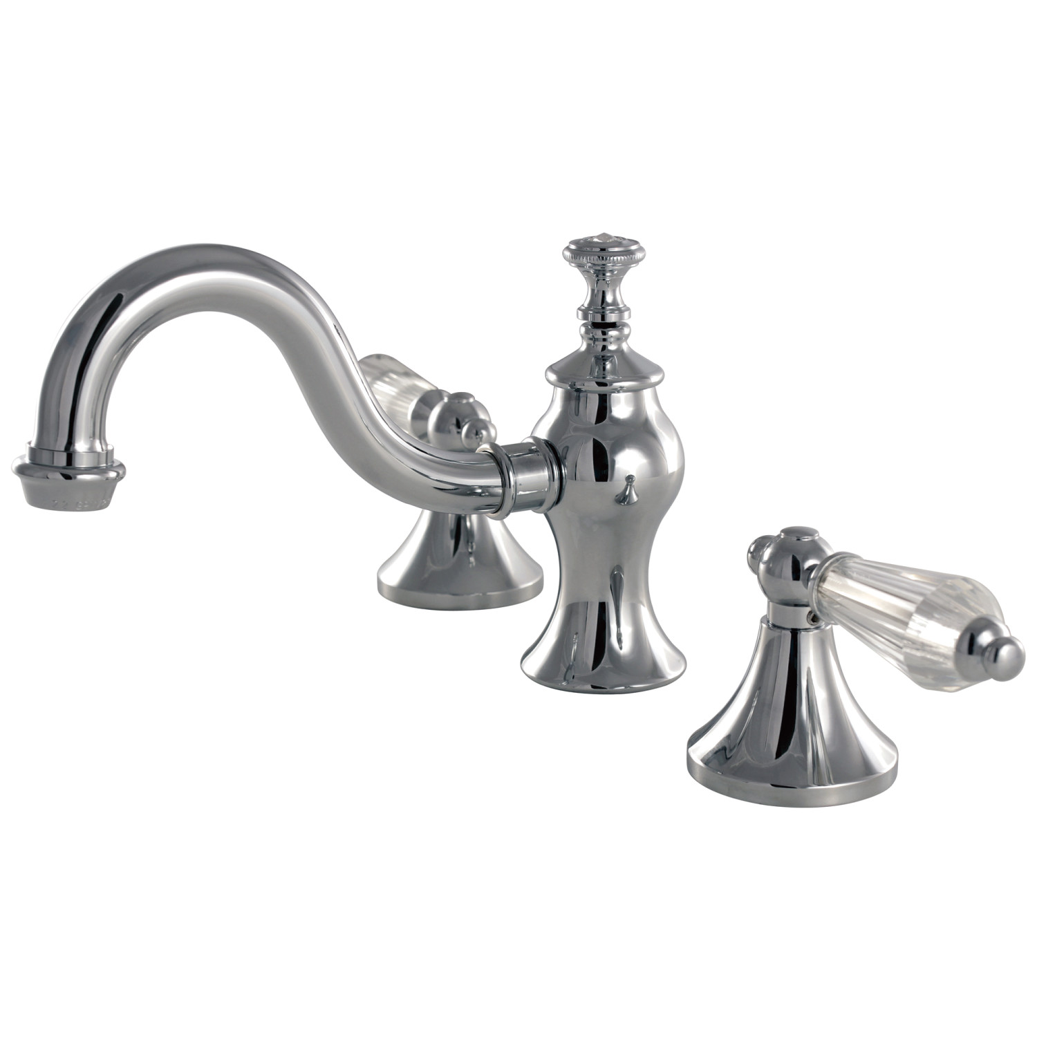 Traditional 2-Handle 3-Hole Deck Mounted Widespread Bathroom Faucet Brass Pop-Up Polished Chrome Color