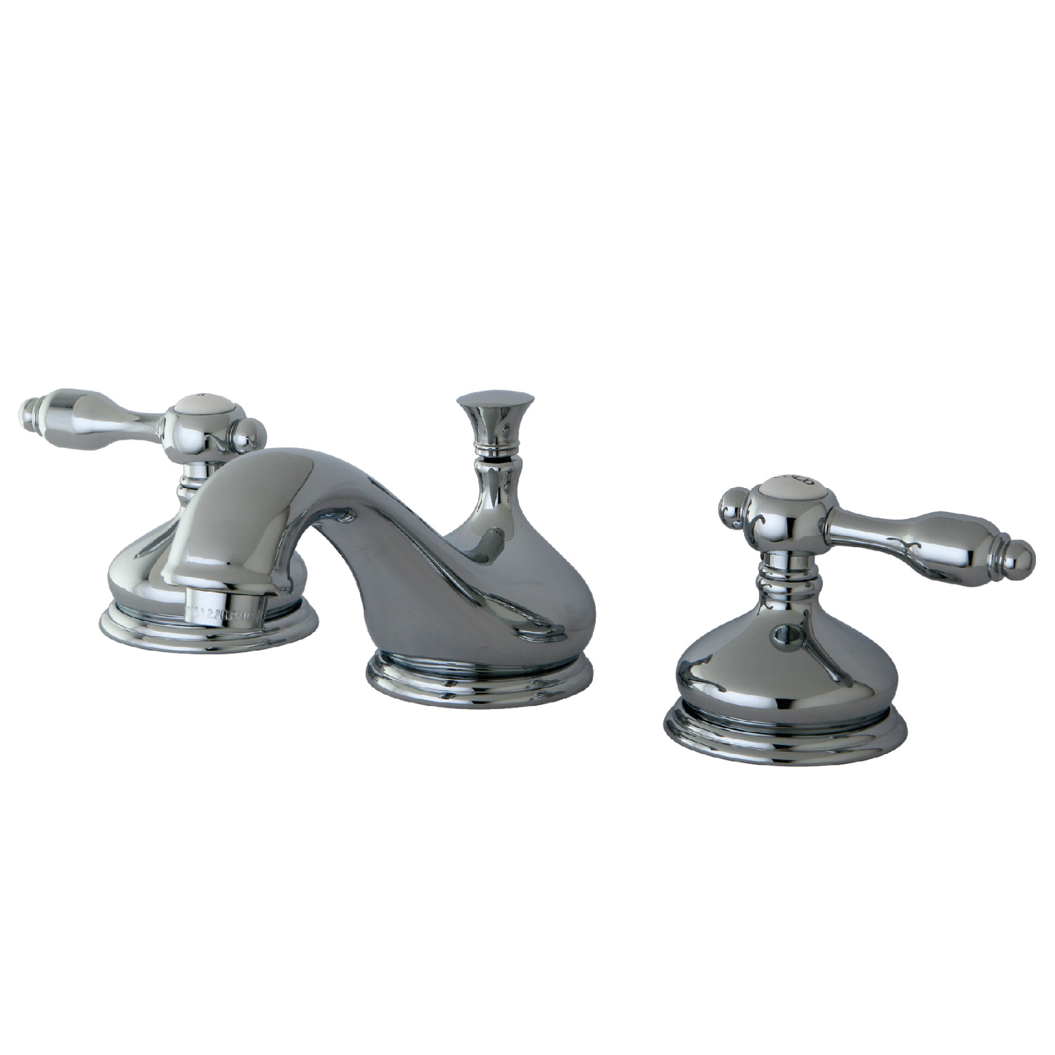 Traditional 2-Handle Three-Hole Deck Mounted Widespread Bathroom Faucet with Brass Pop-Up Polished Chrome Finish