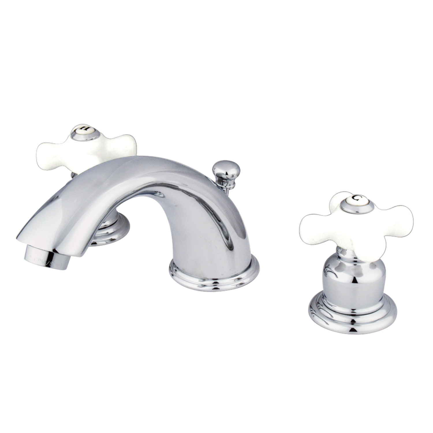 Traditional Two-Handle 3-Hole Deck Mounted Widespread Bathroom Faucet with Plastic Pop-Up in Polished Chrome with 4 Finish Options