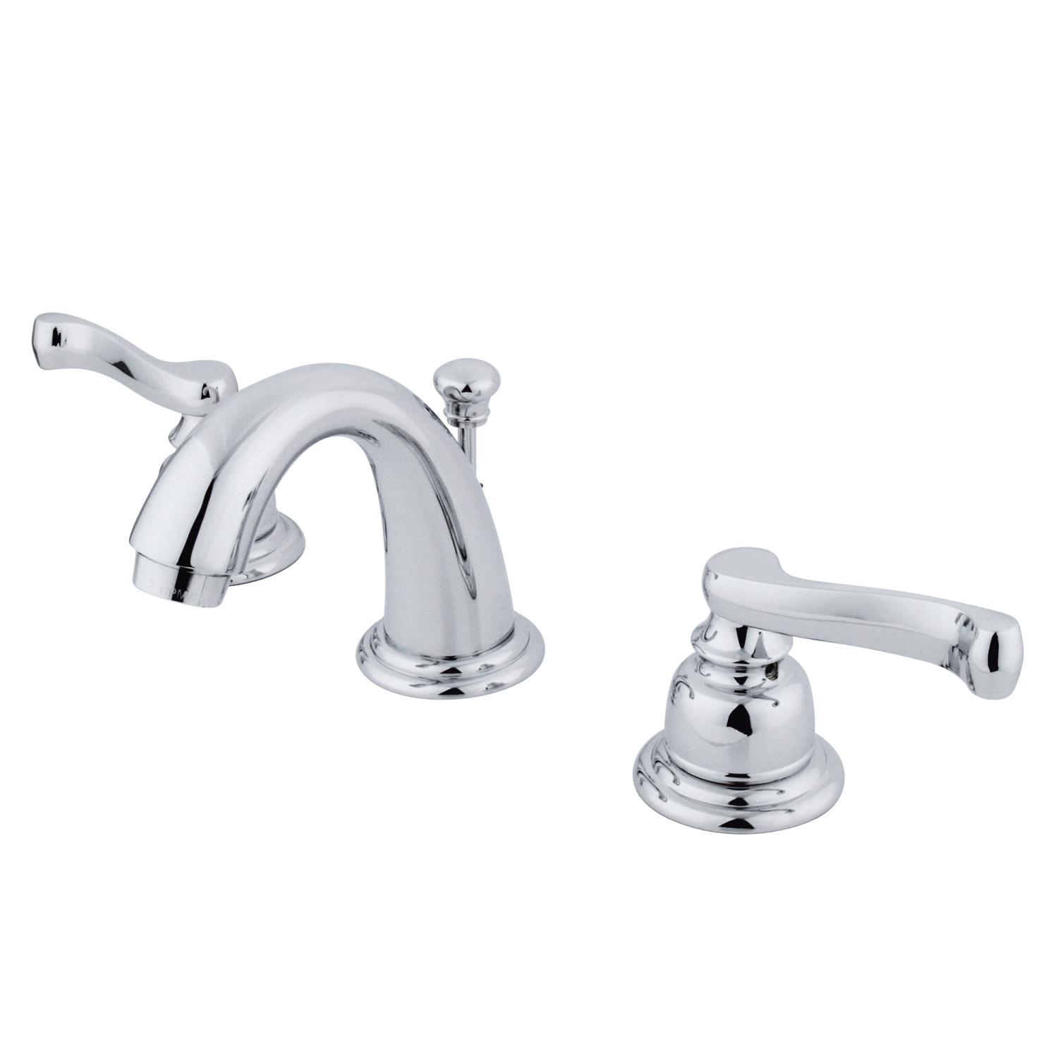 Traditional Two-Handle 3-Hole Deck Mounted Widespread Bathroom Faucet with Plastic Pop-Up in Polished Chrome with 2 Finish Options Traditional Two-Handle 3-Hole Deck Mounted Widespread Bathroom Faucet with Plastic Pop-Up in Polished Chrome with 2 Finish Options