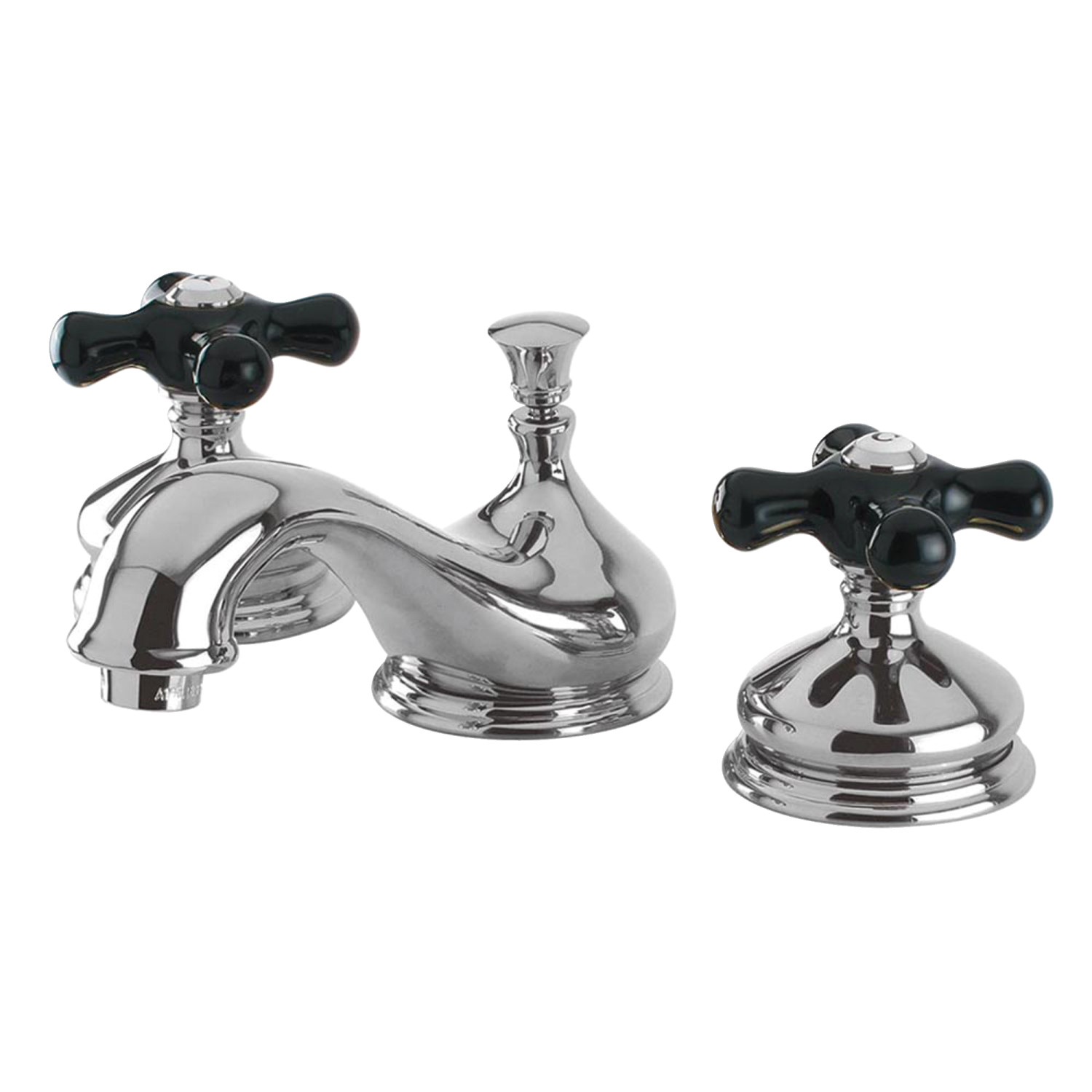 Traditional Two-Handle 3-Hole Deck Mounted Widespread Bathroom Faucet with Brass Pop-Up in Polished Chrome with Four Color Options