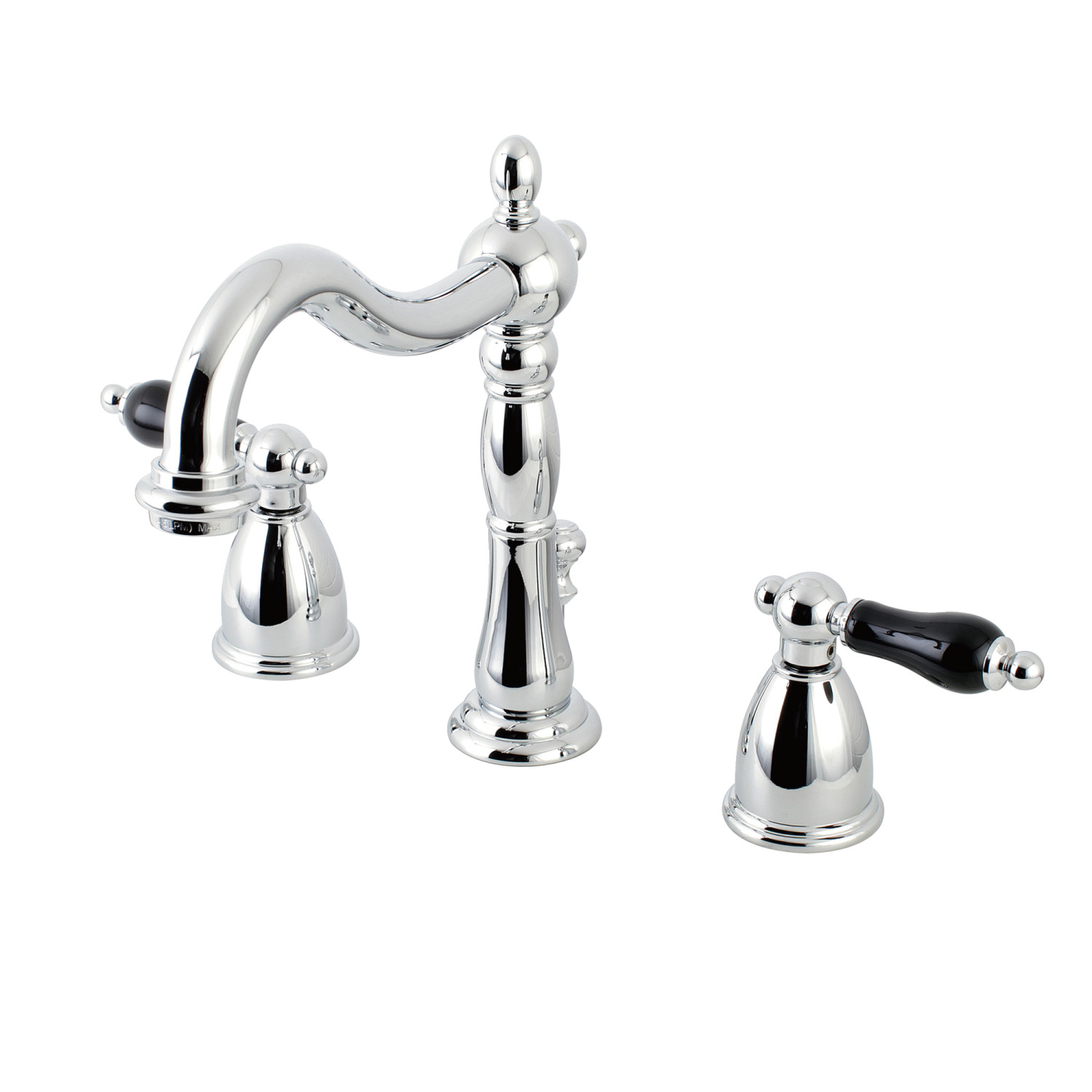 Traditional 2-Handle 3-Hole Deck Mounted Widespread Bathroom Faucet with Brass Pop-Up in Polished Chrome with 4 Color Option