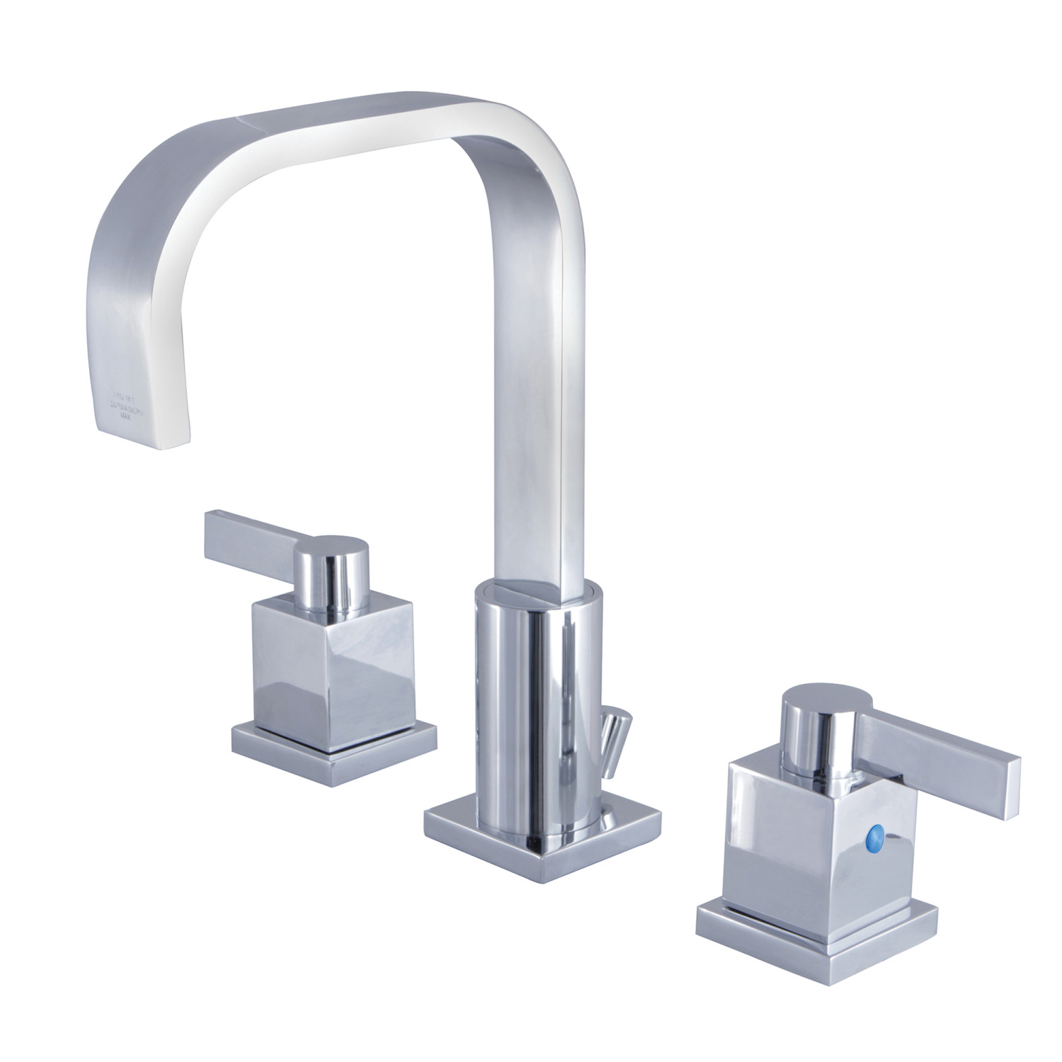 Modern 2-Handle 3-Hole Deck Mounted Widespread Bathroom Faucet with Plastic Pop-Up in Polished Chrome with 3 Finish Options