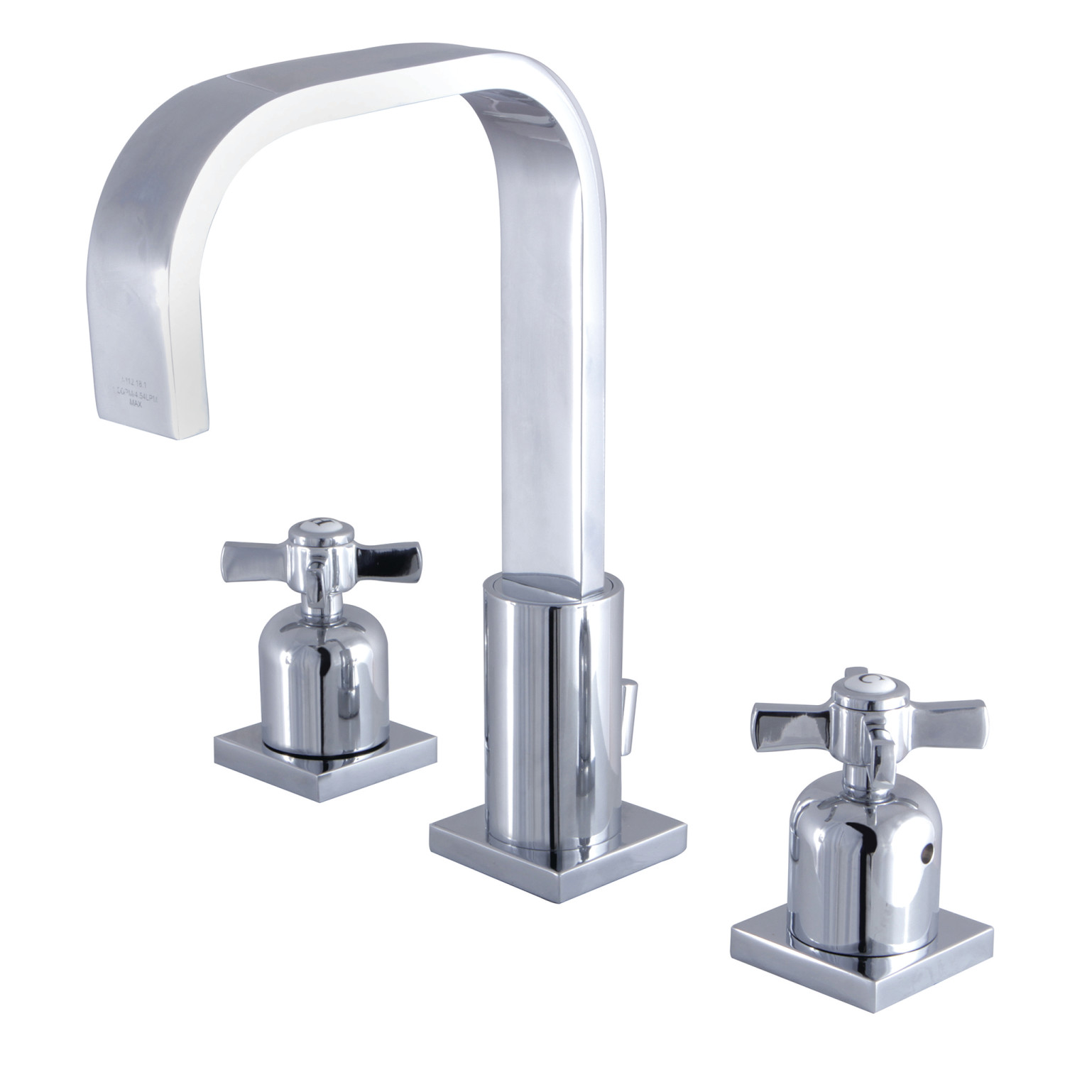 Modern 2-Handle 3-Hole Deck Mounted Widespread Bathroom Faucet with Plastic Pop-Up in Polished Chrome with 3 Color Options