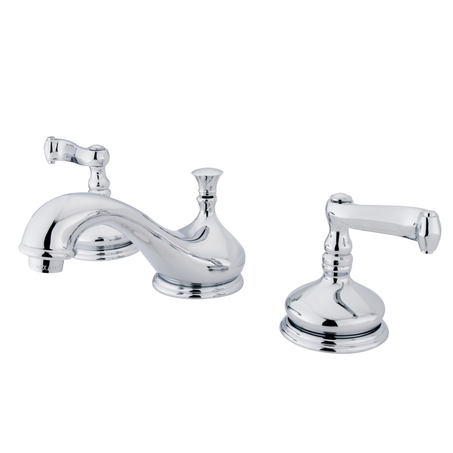 Traditional Two-Handle Three-Hole Deck Mounted Widespread Bathroom Faucet with Brass Pop-Up in Polished Chrome with 4 Color Option
