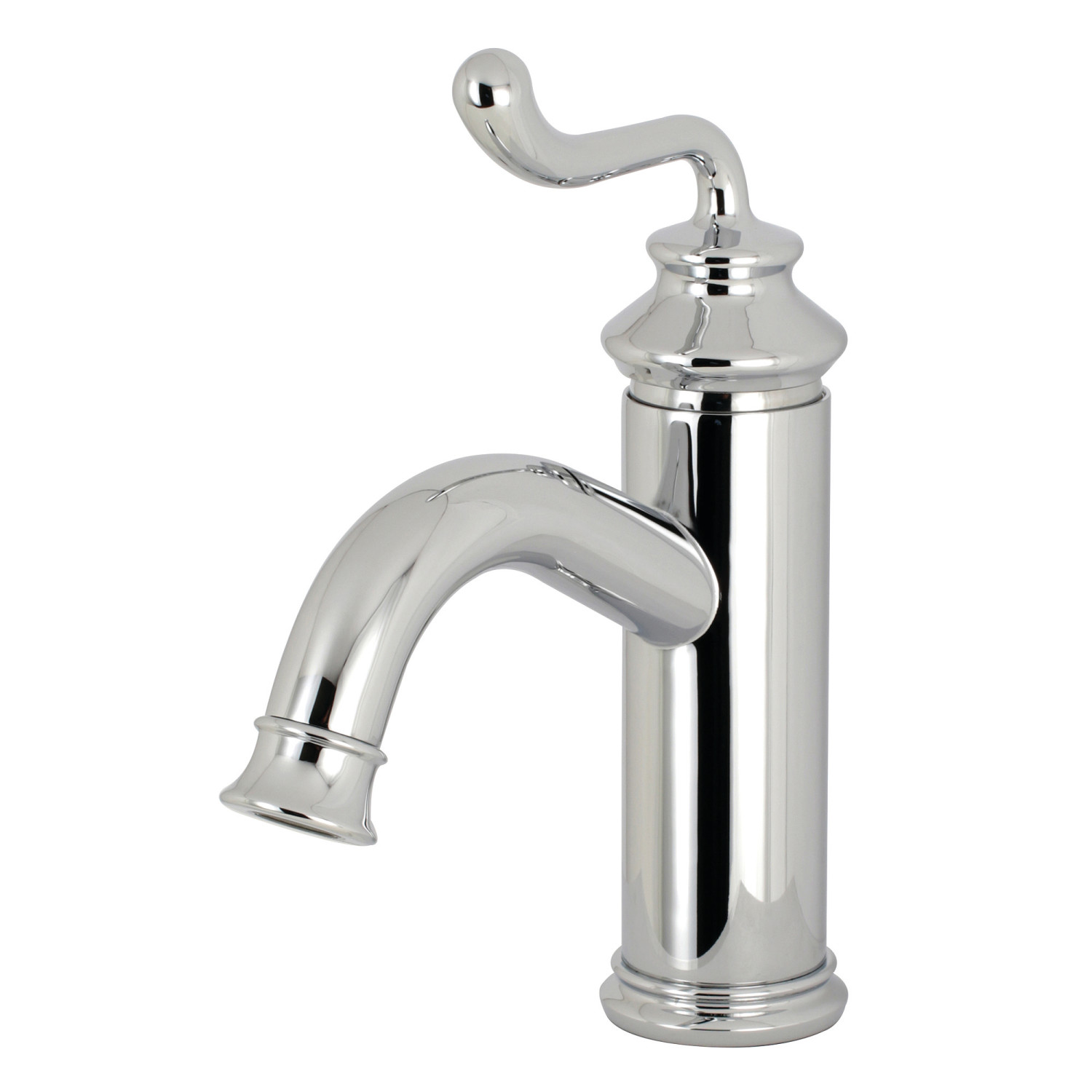 Single-Handle 1-Hole Deck Mounted Bathroom Faucet in Polished Chrome