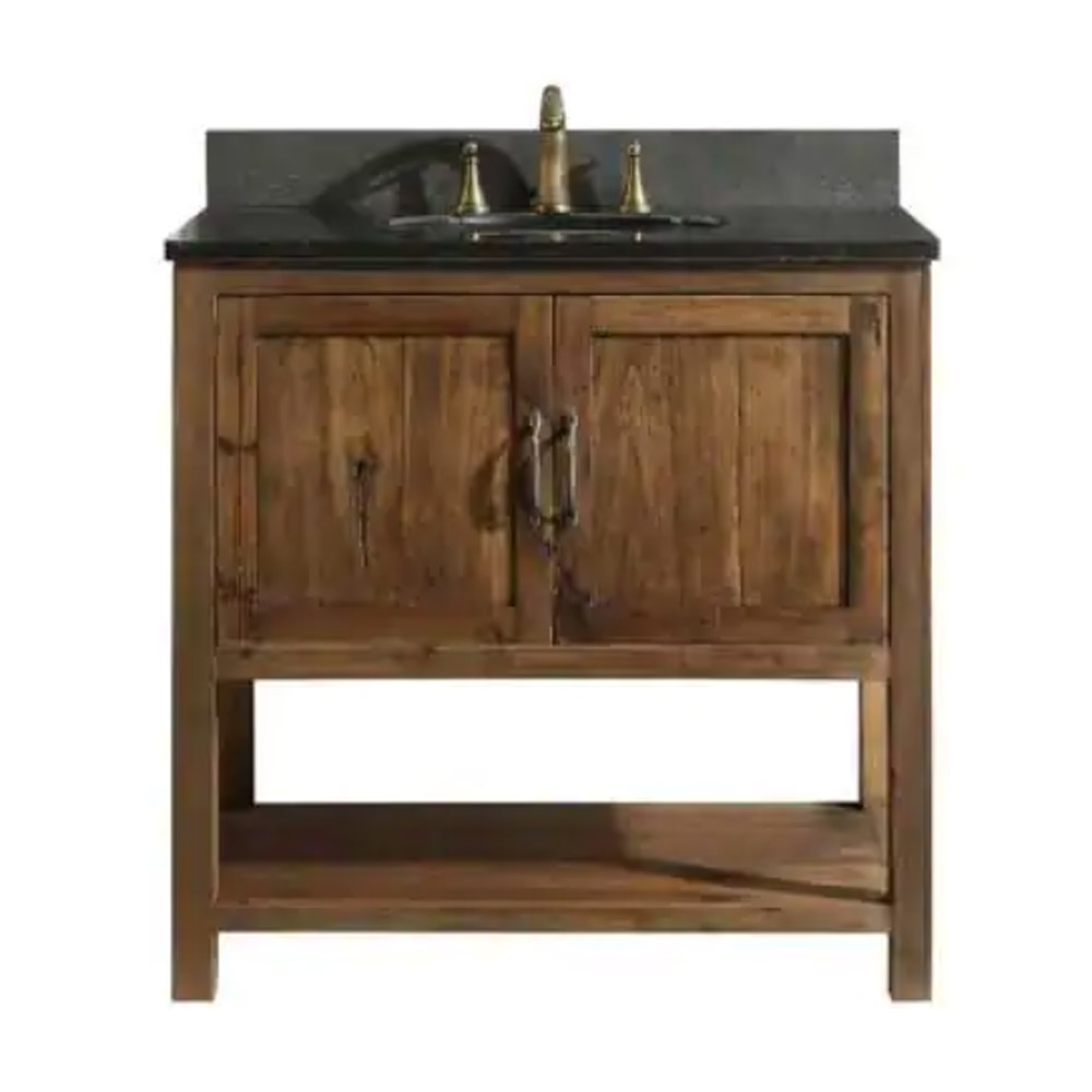 35.25" W x 21.5" D Bath Vanity Cabinet Only in Walnut