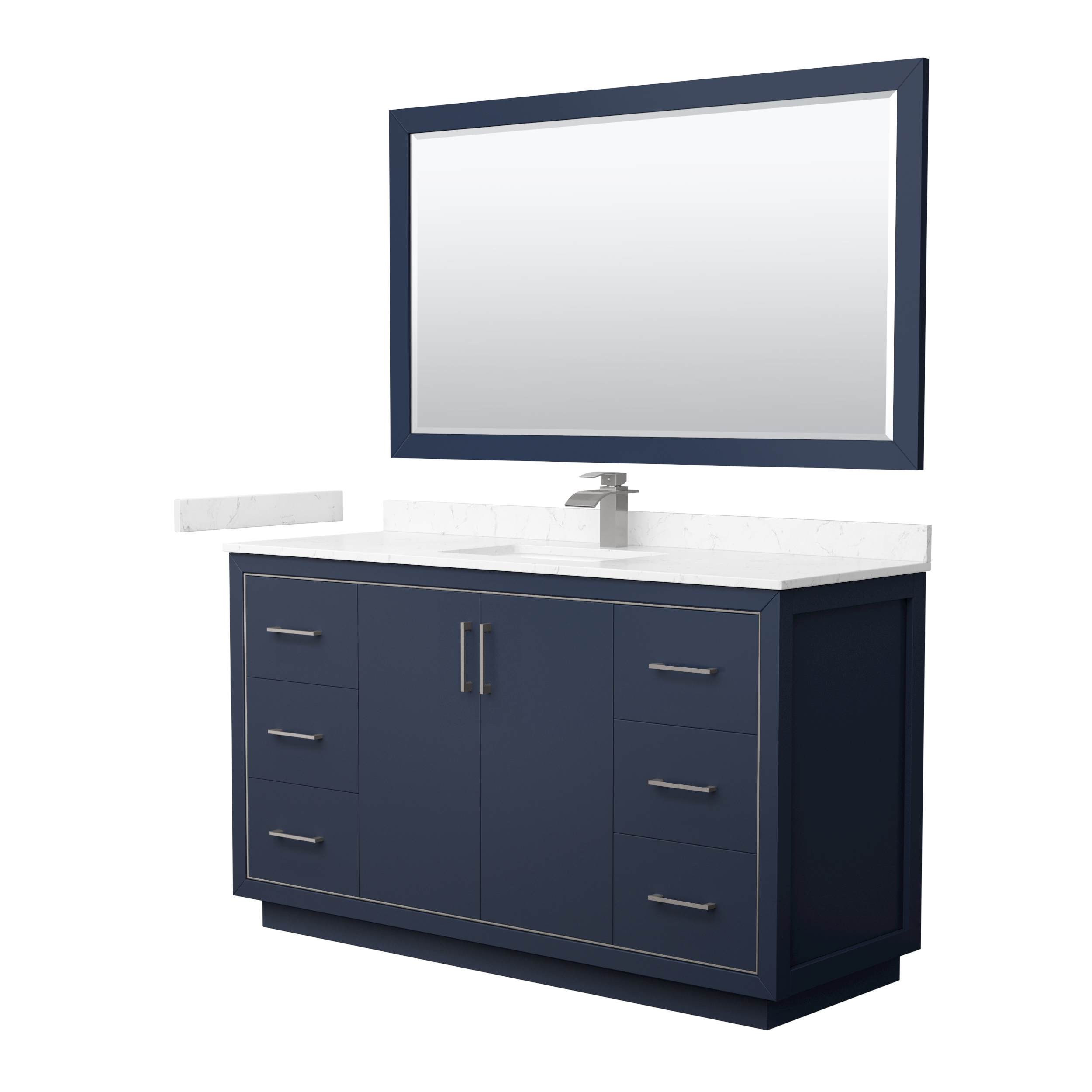 60" Single Bathroom Vanity with 4 Color Options, 3 Countertop Options, 3 Hardware Options and Mirror Option