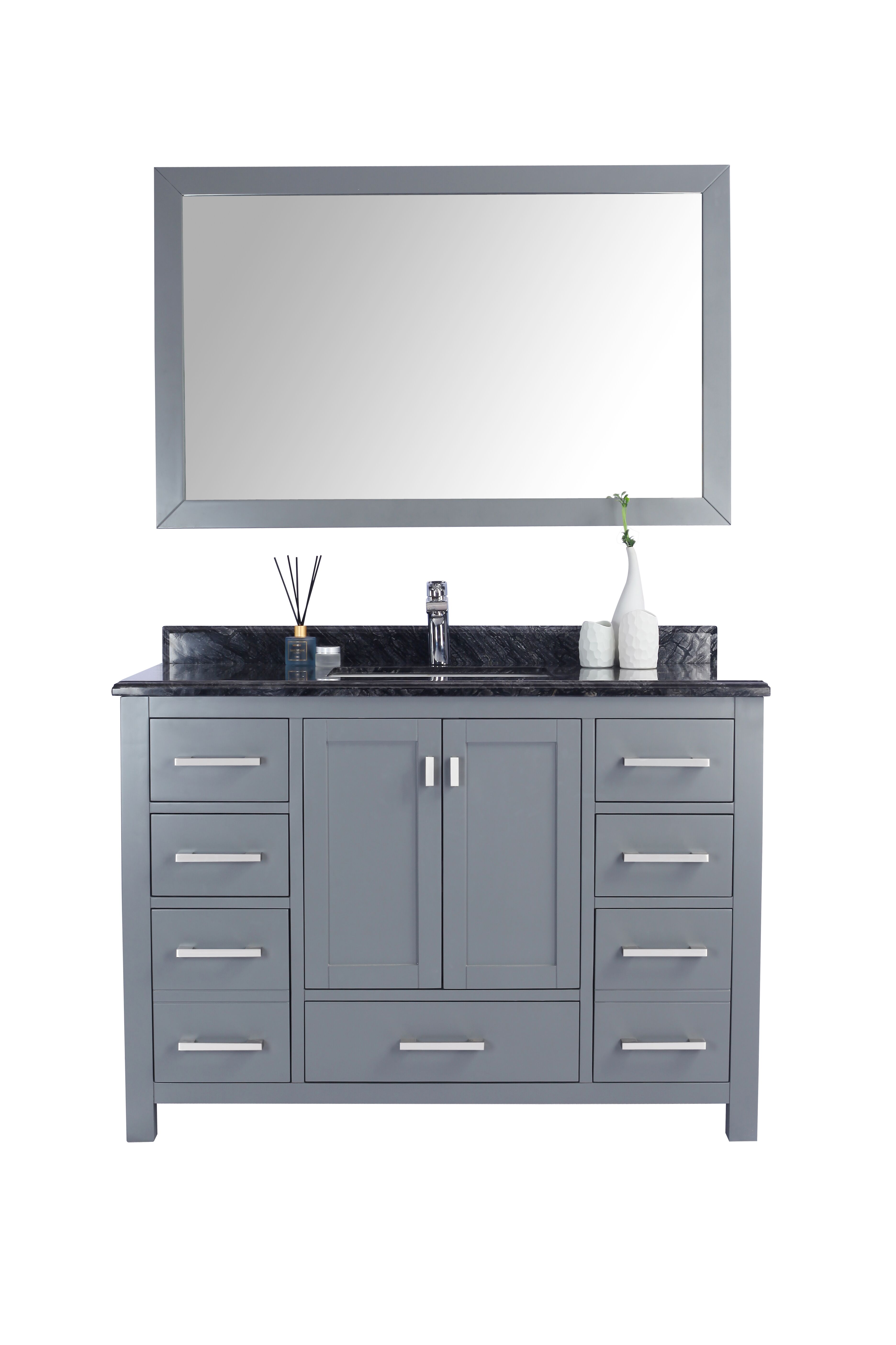 48" Single Sink Bathroom Vanity Cabinet + Top and Color Options