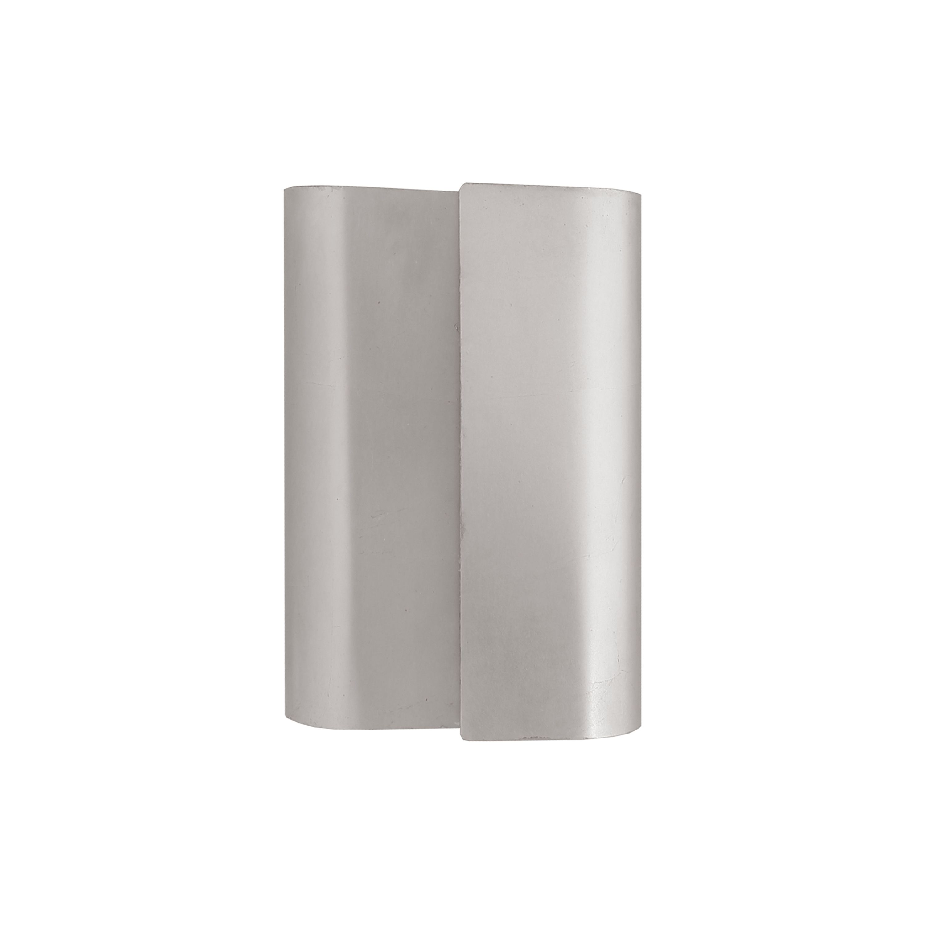Sculptural Metal Wall Sconce in Silver Leaf