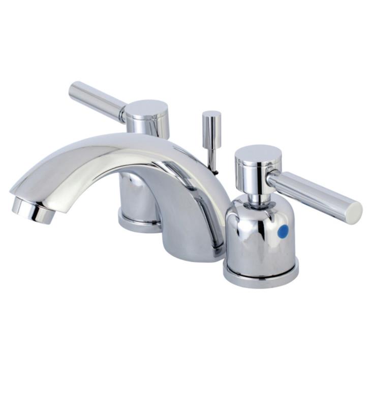Concord 3 3/8" Double Metal Lever Handle Mini - Widespread Bathroom Sink Faucet with Pop-Up Drain