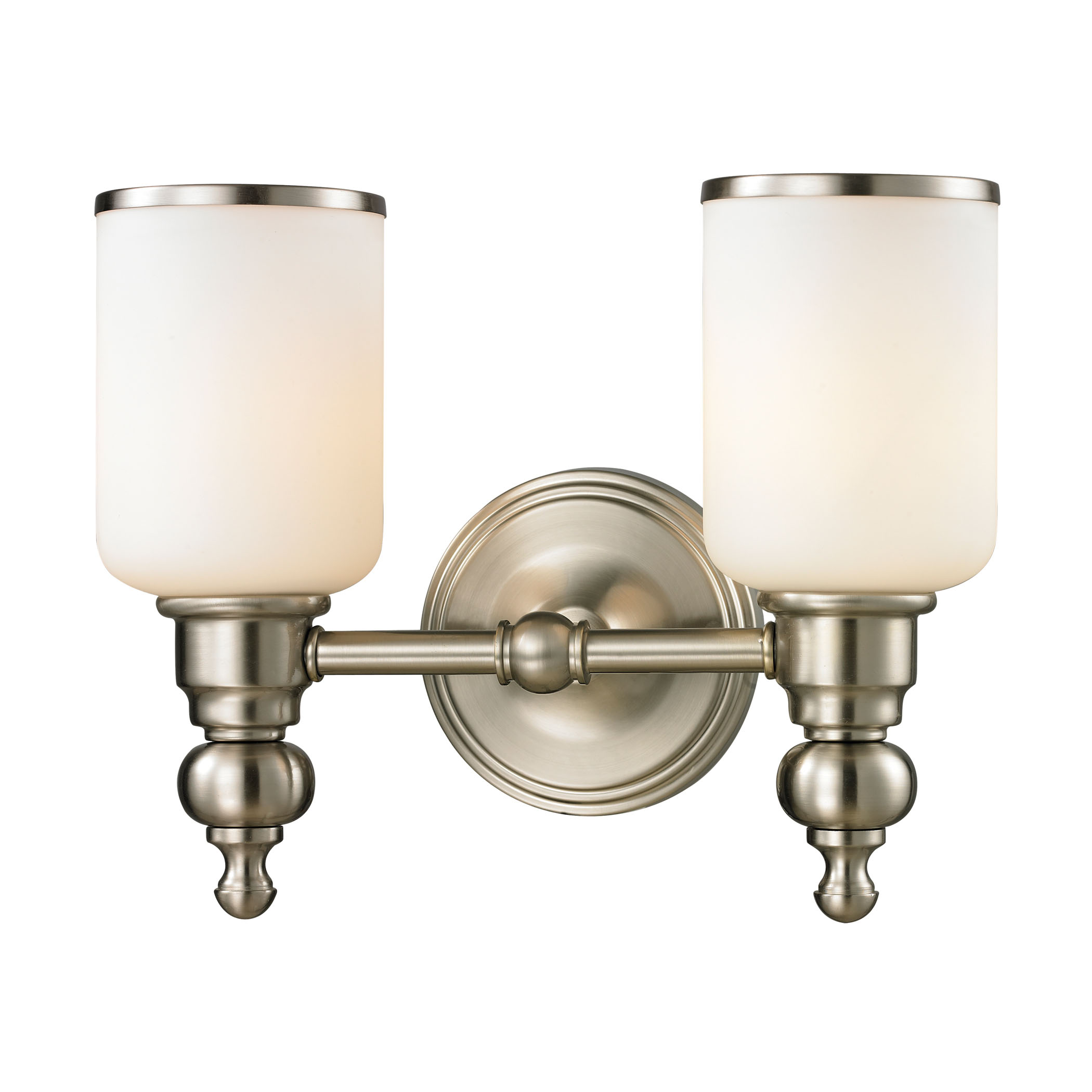Bristol Collection 2 light bath in Brushed Nickel