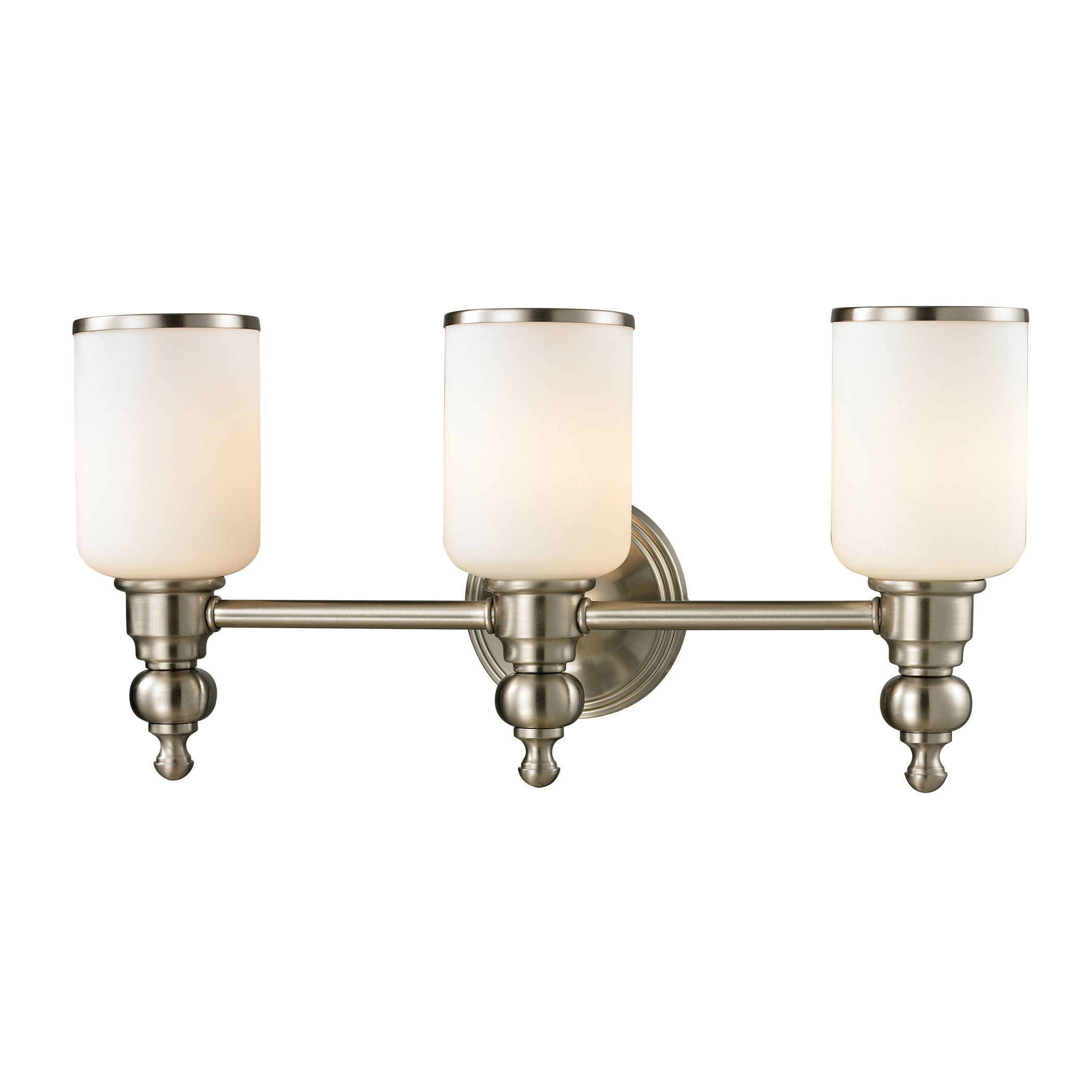 Bristol Collection 3 light bath in Brushed Nickel