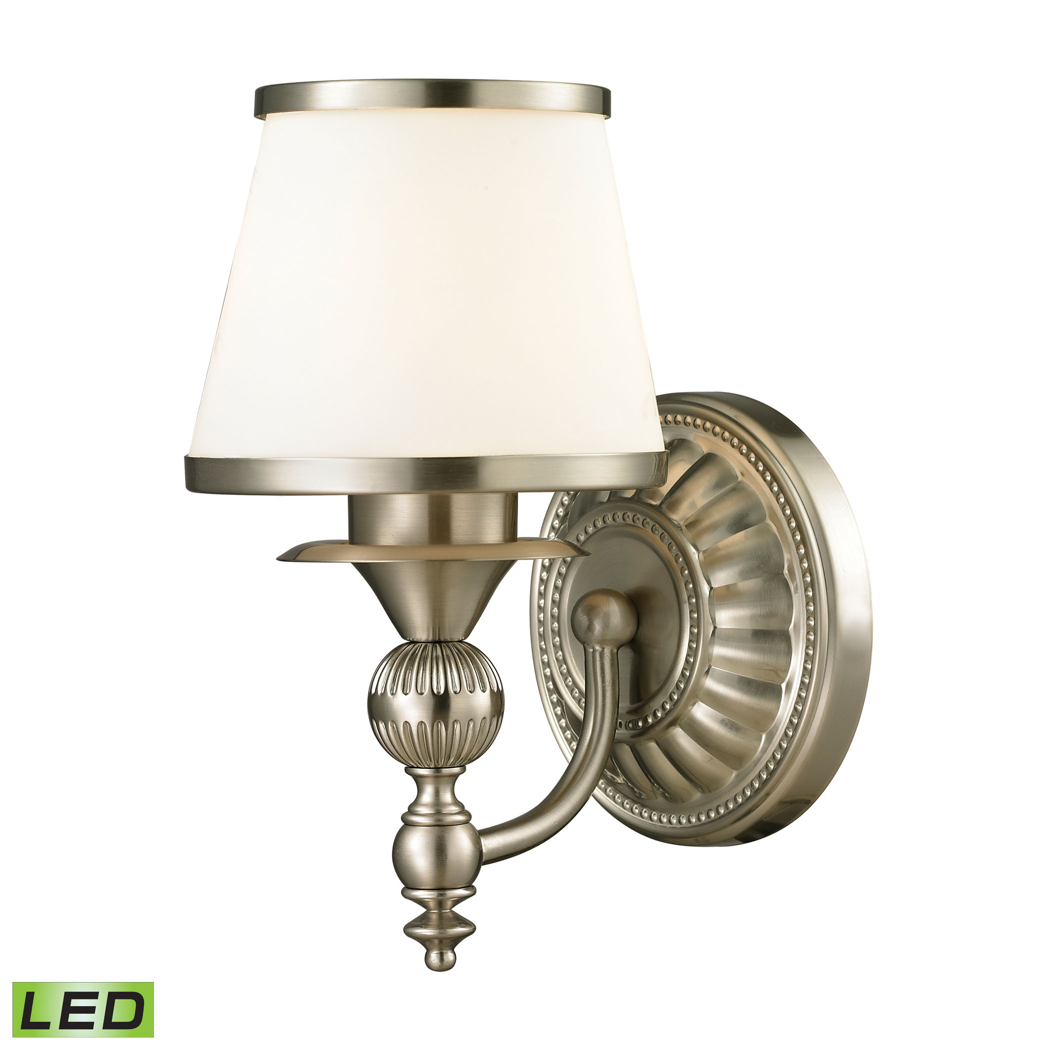 Smithfield Collection 1 Light Bath in Brushed Nickel - LED Offering Up To 800 Lumens (60 Watt Equivalent)