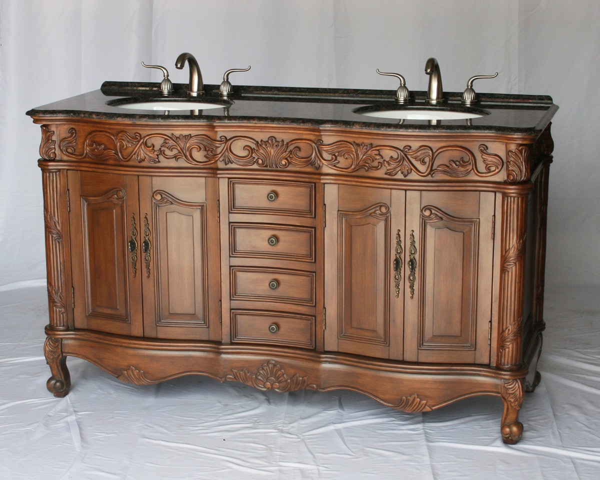 Antique Style Double Sink Vanity With, Ultimate Accents Vanity