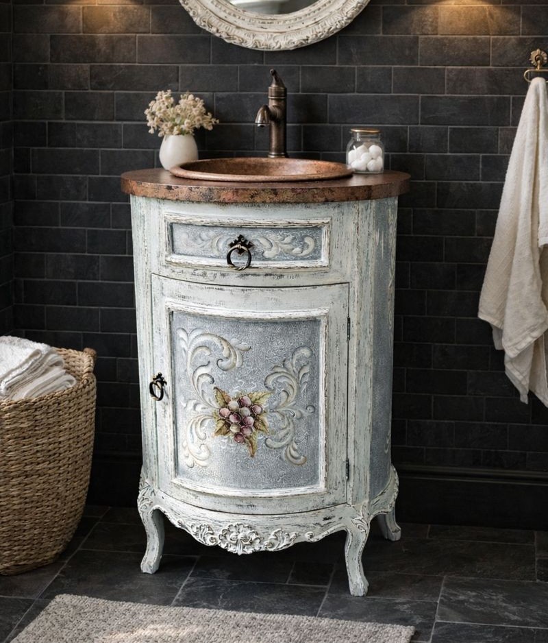 Adelina Collection Lima Copper Vanity in Cabo Blanco Finish