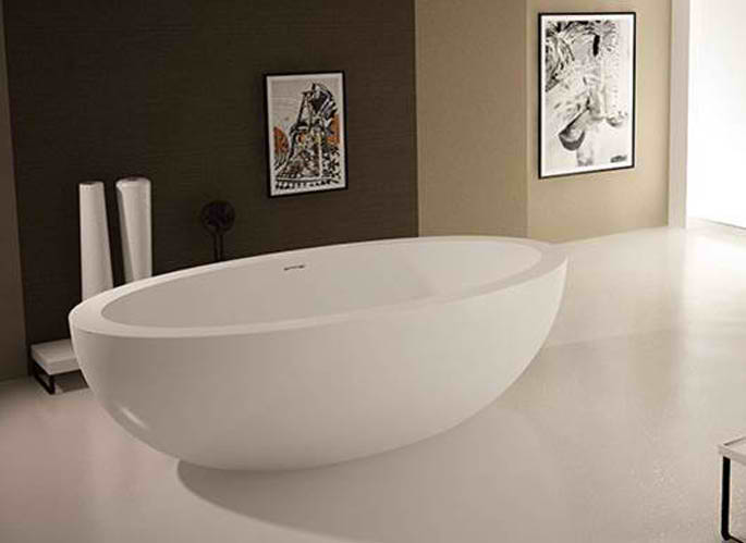 Whirlpools 42 x 75 Artificial Stone Freestanding Bathtub