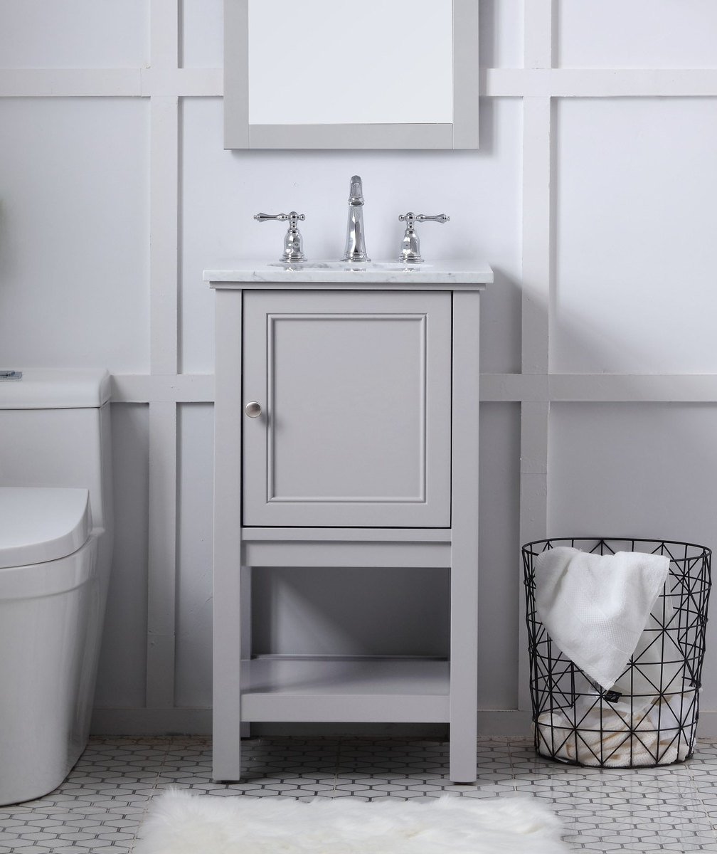 Modern Fitting 19" Single Bathroom Vanity in Grey