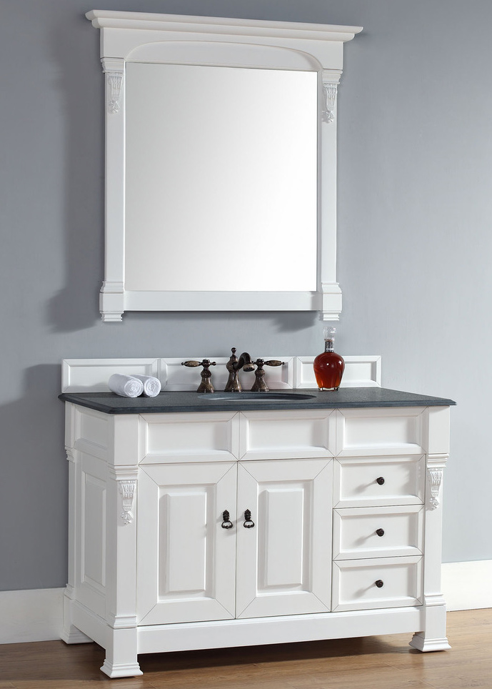 James Martin Brookfield Collection 48" Single Vanity with Drawers, Cottage White