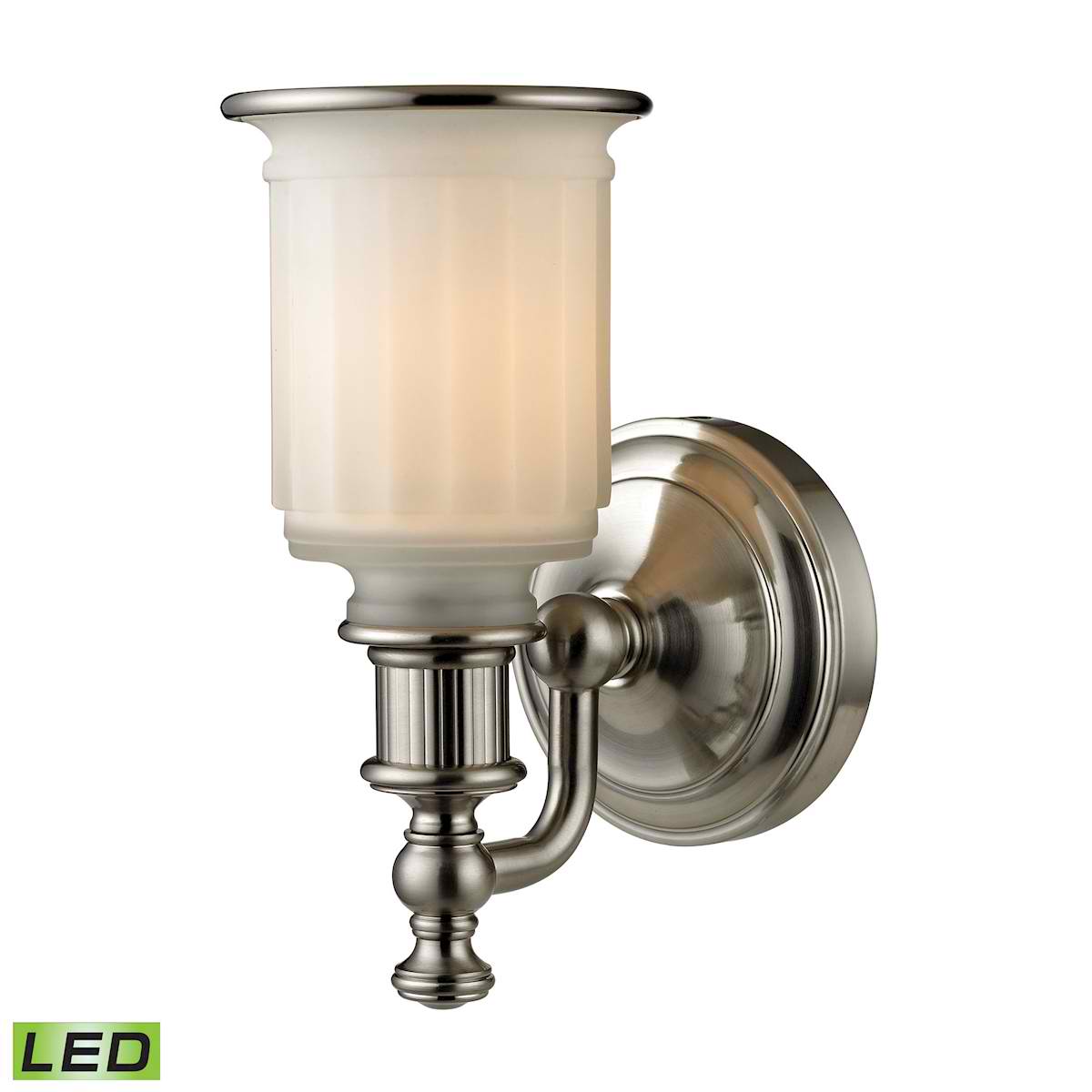 Acadia Collection 1 Light Bath in Brushed Nickel - LED Offering Up To 800 Lumens (60 Watt Equivalent)