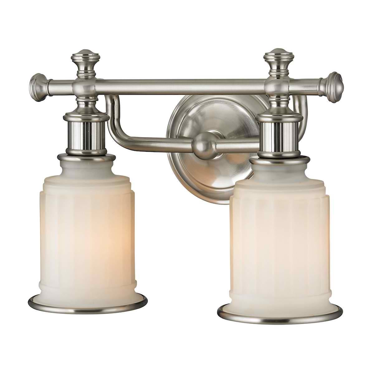 Acadia Collection 2 Light Bath in Brushed Nickel