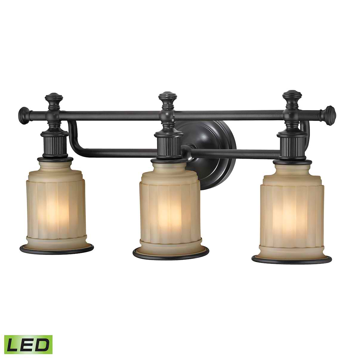 Acadia Collection 3 Light Bath in Oil Rubbed Bronze - LED, 800 Lumens (2400 Lumens Total) with Full