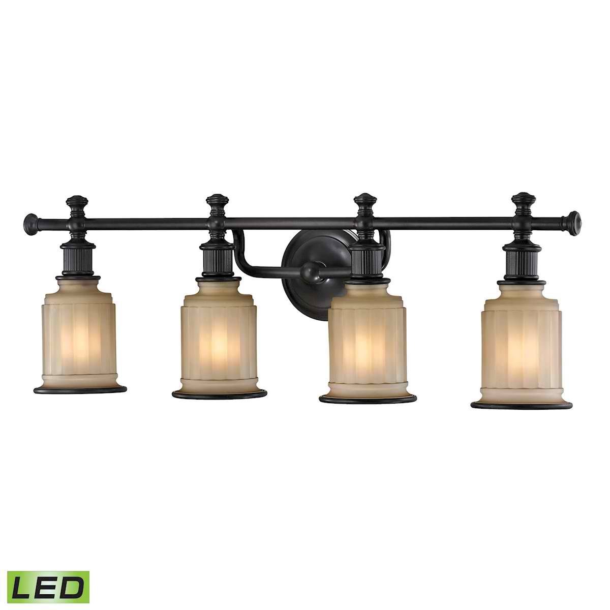 Acadia Collection 4 Light Bath in Oil Rubbed Bronze - LED, 800 Lumens (3200 Lumens Total) with Full