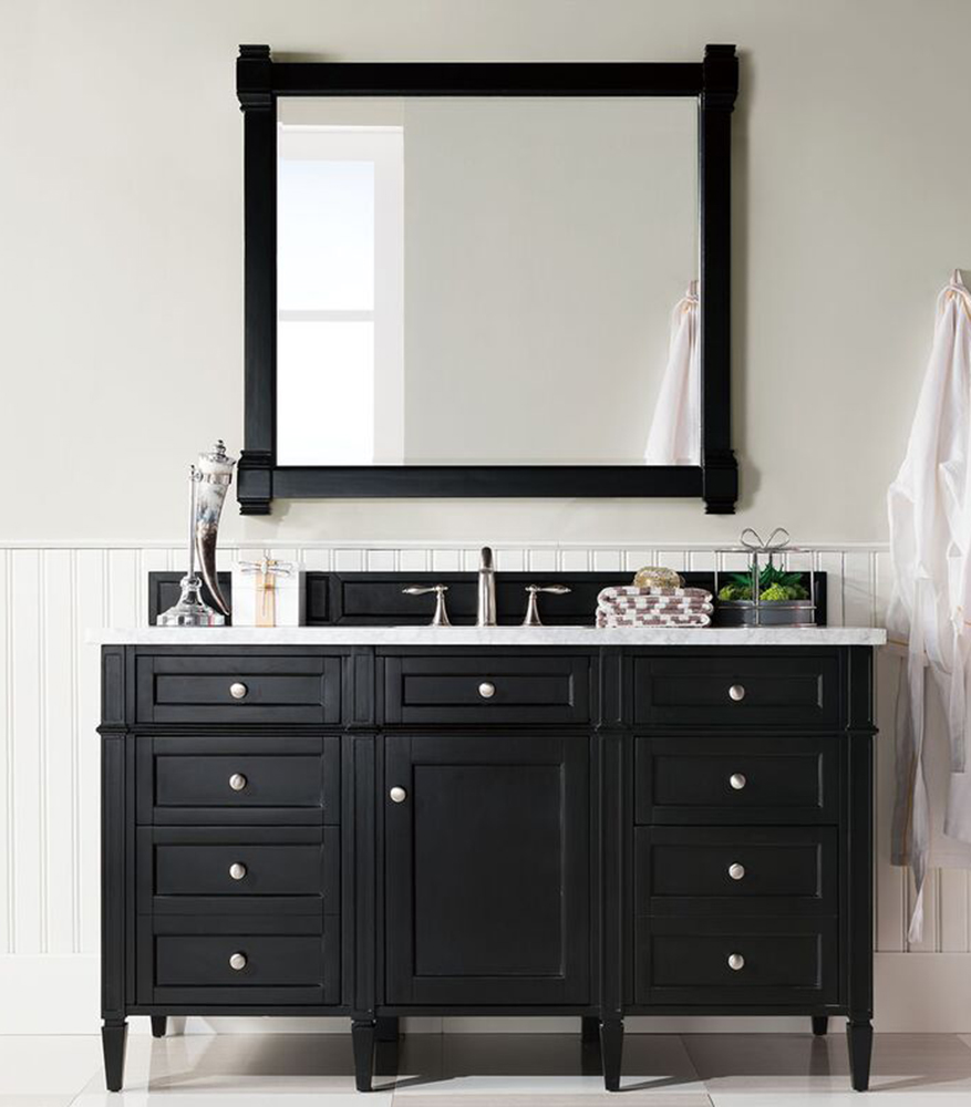 James Martin Brittany Collection 60" Single Vanity, Black Onyx