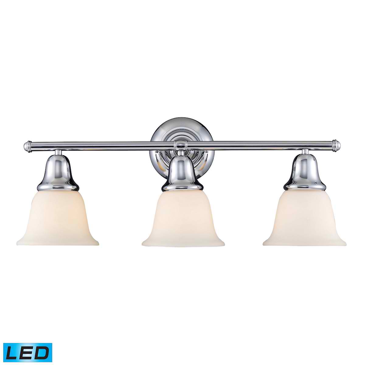 Berwick 3-Light Vanity in Polished Chrome - LED, 800 Lumens (2400 Lumens Total) with Full Scale Dimm