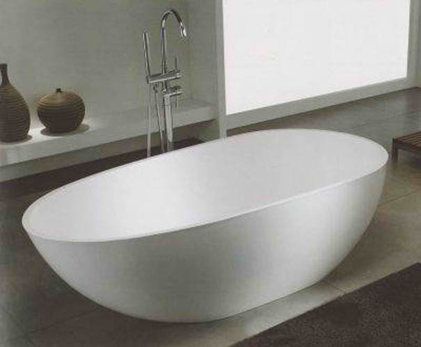 Whirlpools 34 x 67 Artificial Stone Freestanding Bathtub