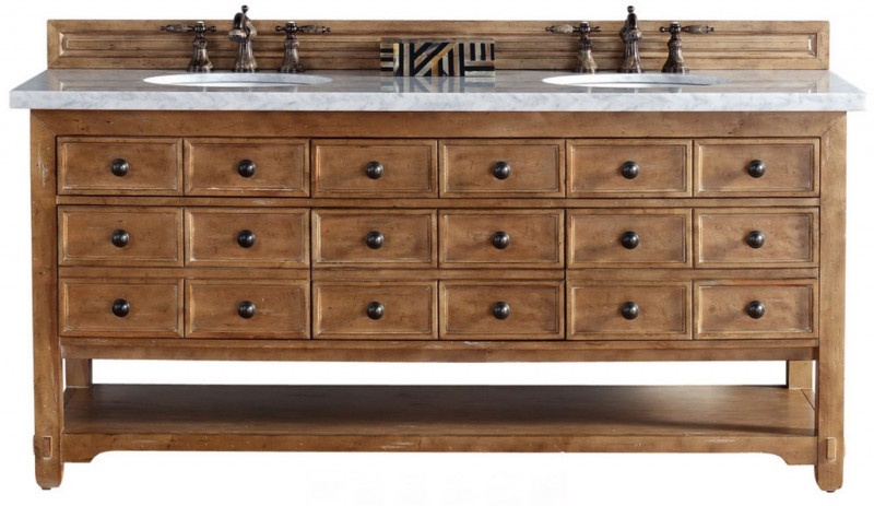 James Martin Malibu Collection 72" Double Vanity Cabinet, Honey Alder