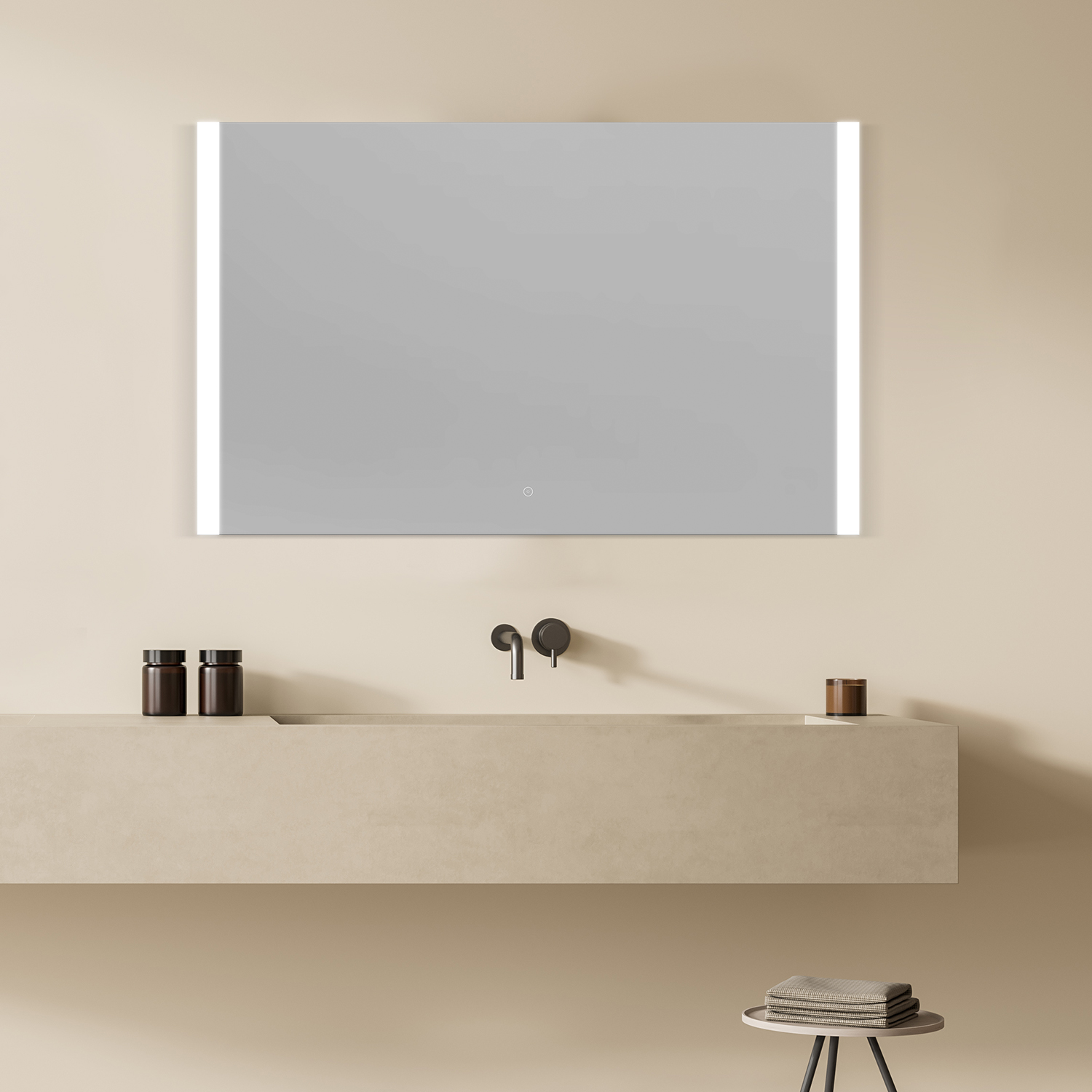 LV 48" Rectangle Frameless Modern LED Bathroom Vanity Mirror