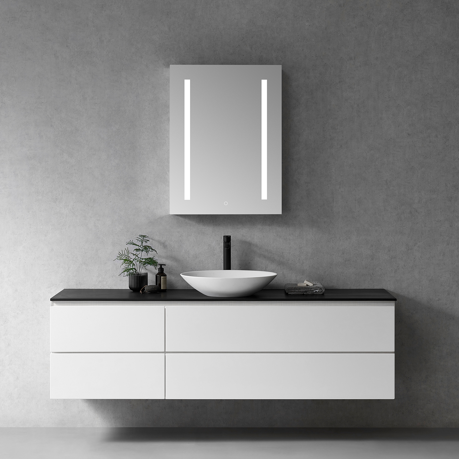 LV Rectangle 24" Frameless Surface-Mount/Recessed LED Lighted Bathroom Medicine Cabinet